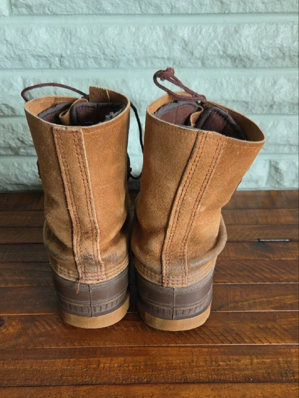 Sorel Brown Lace-Up Work Winter Boots Size Mens 10